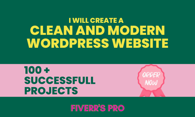 Gig Preview - Create a clean and modern wordpress website