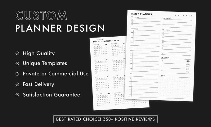 Bestseller - design custom planner, calendar, journal or habit tracker