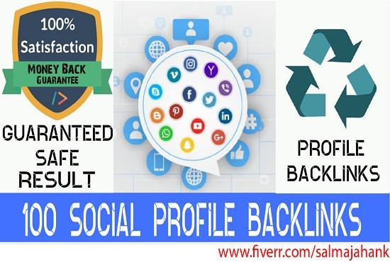 Gig Preview - Create 100 high authority profile creation backlinks