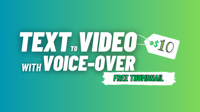 Gig Preview - Convert text, article, or blog into a video with voice over