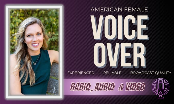 Gig Preview - Record your american female voiceover