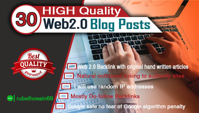 Bestseller - create 30 super web 2 0 blog contextual backlinks