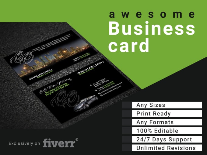 Gig Preview - Do awesome business card  design in 6 hours