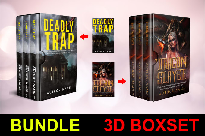 Gig Preview - Design 3d  box set bundle form your book cover