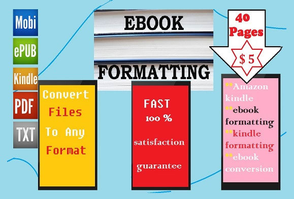 Gig Preview - Do kindle formatting conversion from any file formats