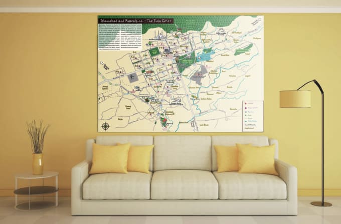 Gig Preview - Create vector poster size map