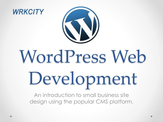 Gig Preview - Wordpress website design and development