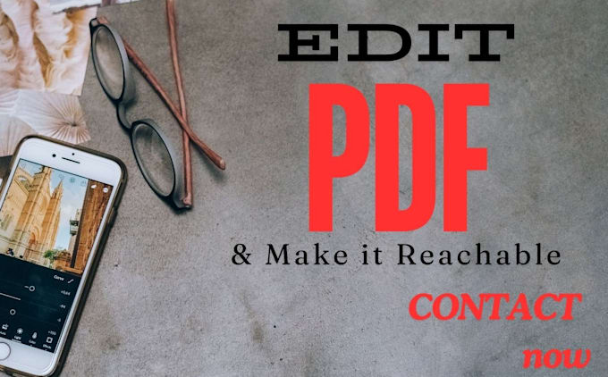 Gig Preview - Edit your PDF document and make it researchable