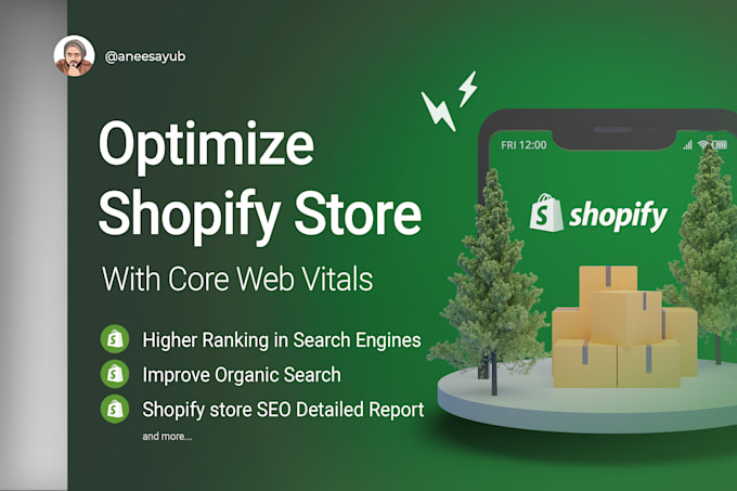 Gig Preview - Speed up and optimize your shopify store with core web vitals