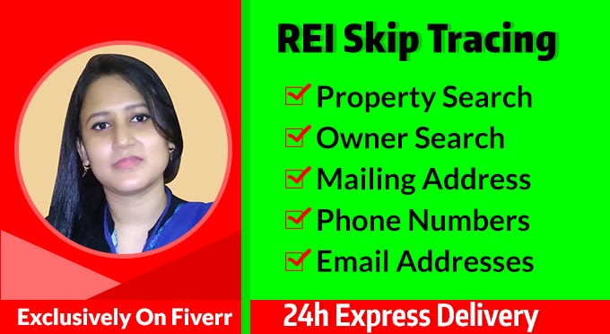 Gig Preview - Do skip tracing for real estate, bulk skip tracing superfast