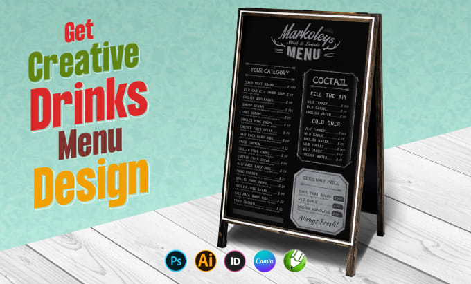 Bestseller - design modern food or restaurant menu, digital menu board