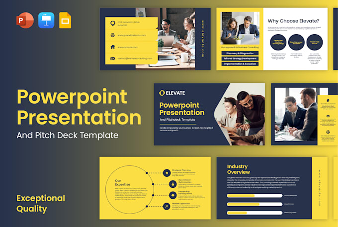 Gig Preview - Create business powerpoint presentation and investor pitch deck design template