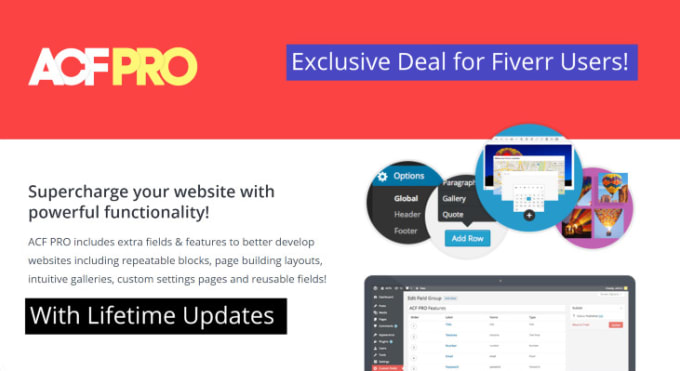 Gig Preview - Install acf pro plugin with lifetime updates