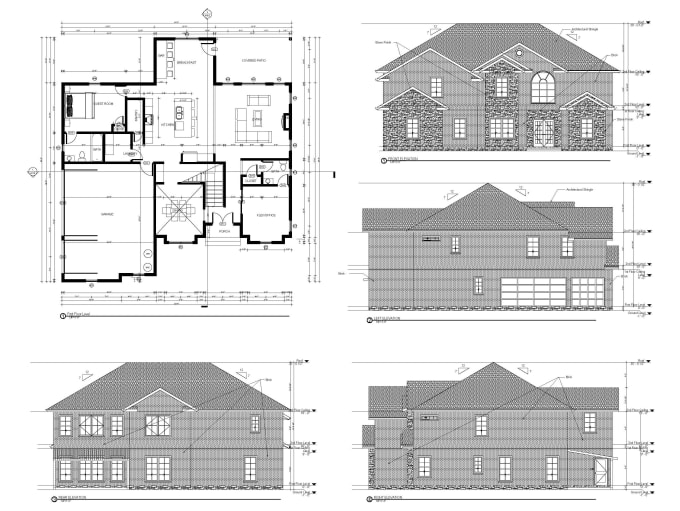 Gig Preview - Our agency will do architectural permit drawing set in autocad and revit