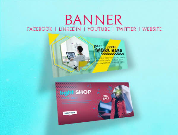 Gig Preview - Design facebook,twitter,linkedin,website banner and ad