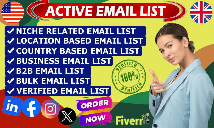 Bestseller - collect niche targeted valid active and bulk email list