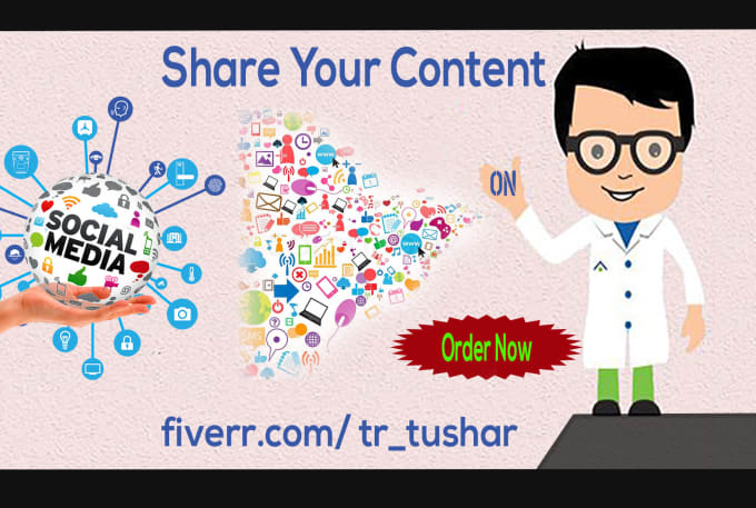 Gig Preview - Share your content on different social media sites