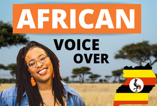 Gig Preview - Record a professional east african female voiceover