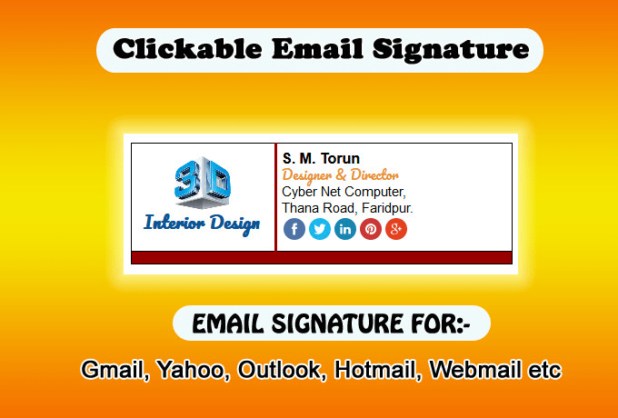 Gig Preview - Create clickable  gmail signature