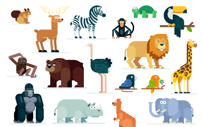 Gig Preview - Draw animals illustrations in flatdesigns