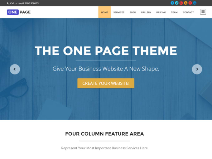 Gig Preview - Create a one page wordpress website