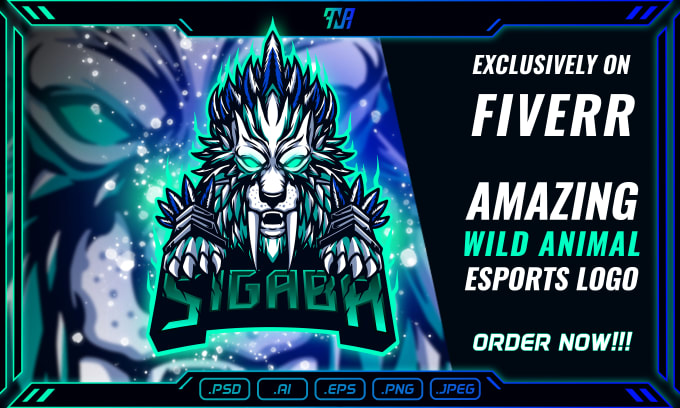 Gig Preview - Design vector animal illustrations for esports logo