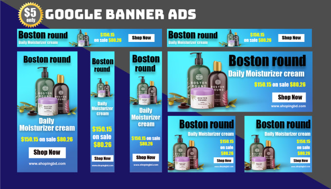 Gig Preview - Design your static google banner ads