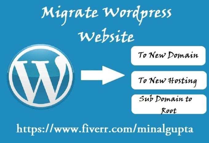 Gig Preview - Clone, transfer, move or migrate wordpress website