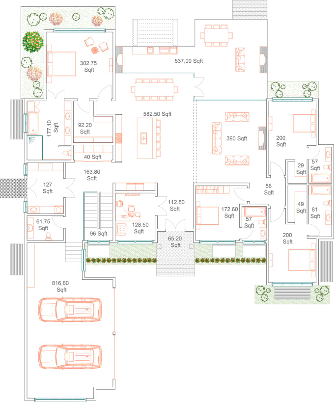 Gig Preview - Make architectural drawing with autocad