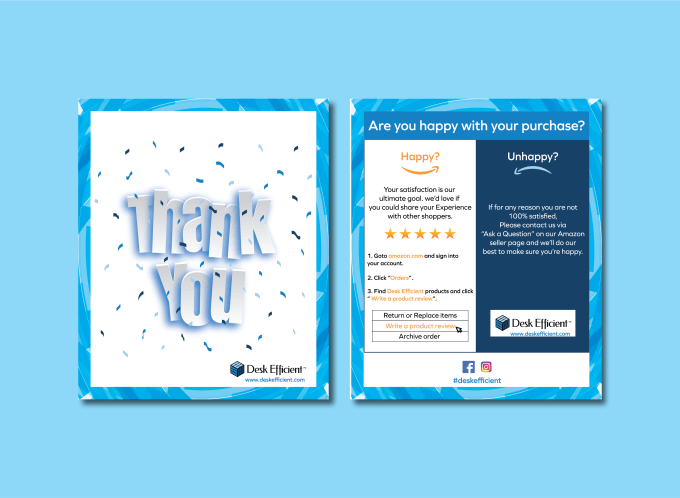 Gig Preview - Design thank you card or product insert