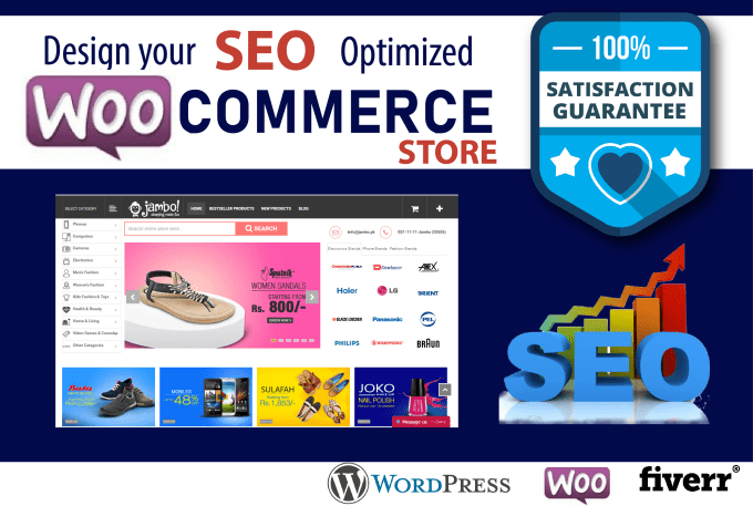 Gig Preview - Design SEO optimized woocommerce store for you