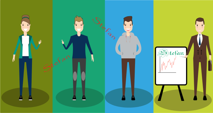 Gig Preview - Create flat vector characters