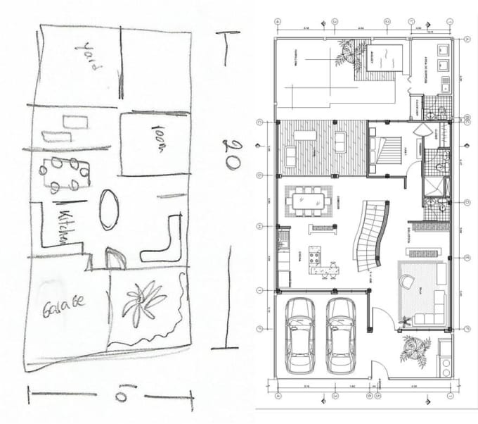 Gig Preview - Make and architectural floor plan of your sketch