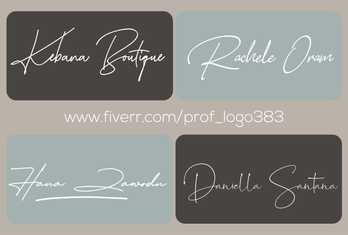 Gig Preview - Do professional signature design or personal signature logo