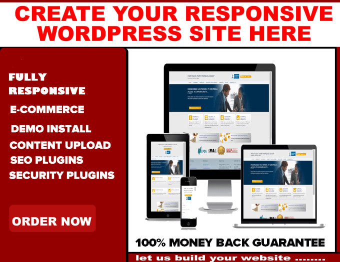 Gig Preview - Create a mobile responsive wordpress website for you