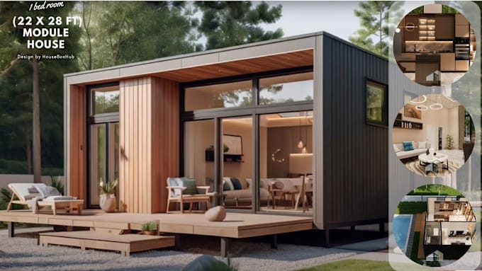 Gig Preview - Design 3d  modular houses, trailer houses , container houses