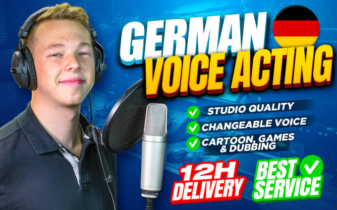 Gig Preview - Do cool german voice actings or character voices