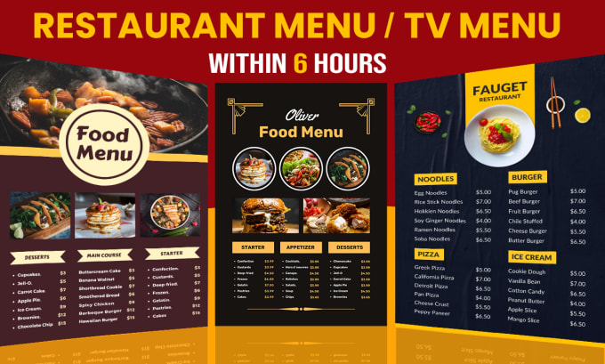 Bestseller - design TV menu restaurant menu digital menu board food menu