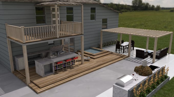 Gig Preview - Landscaping design your garden ,backyard landscape and BBQ bar