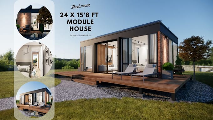 Gig Preview - Design 3d container houses, modular houses, trailer houses 9 houseboxhub 9