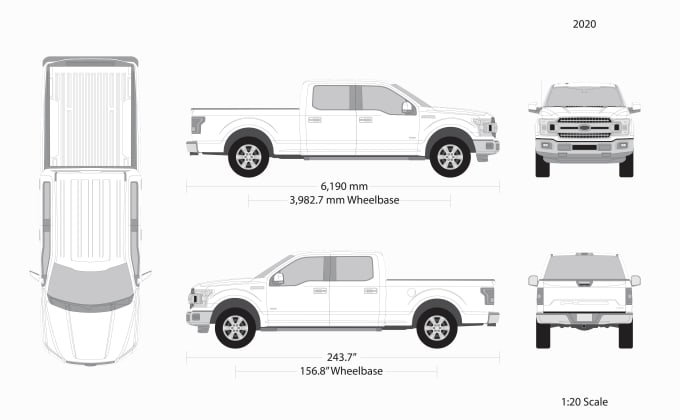 Gig Preview - Custom vehicle blueprint,outline template design for wrap