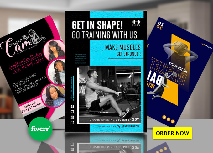 Gig Preview - Design food,fitness,events,music flyer brochures posters