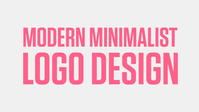 Gig Preview - Design a modern minimalist logo design