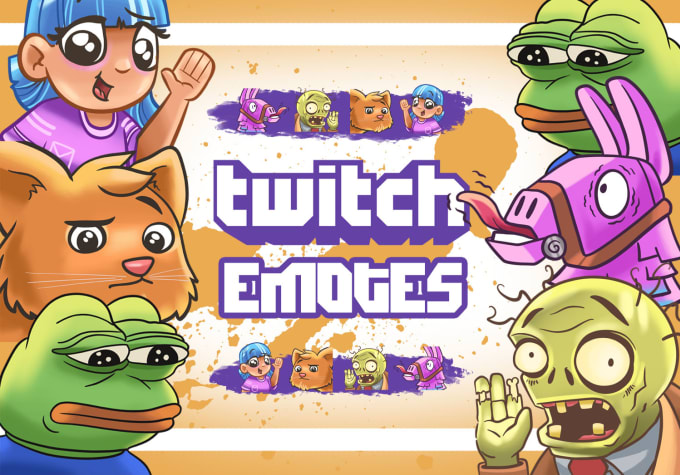 Gig Preview - Illustrate custom twitch and youtube emotes in my style