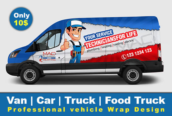 Gig Preview - Design  a car,van,truck,vehicle wrap design