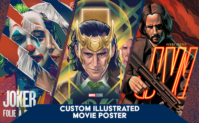 Gig Preview - Make an awesome cinematic illustrated movie poster