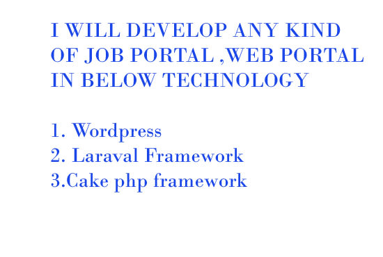 Gig Preview - Develop any kind of job portal,student portal