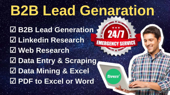 Gig Preview - Provide b2b lead generation and web research services