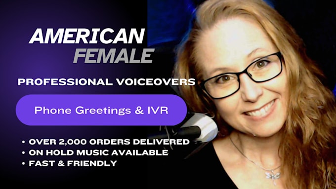 Bestseller - record voicemail greetings, phone system, or IVR voice over