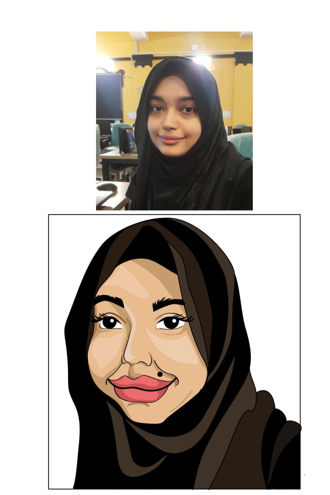 Gig Preview - Draw digital cartoon and caricature portrait in my style